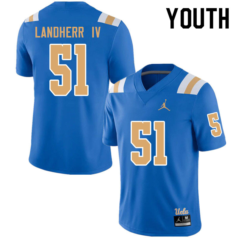 Jordan Brand Youth #51 Jack Landherr IV UCLA Bruins College Football Jerseys Sale-Blue - Click Image to Close